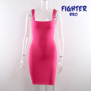 Vestido de tirantes finos con cuello oblicuo y abertura alta, vestido de verano elegante sin mangas ajustado de una pieza para mujer - Product Image 1