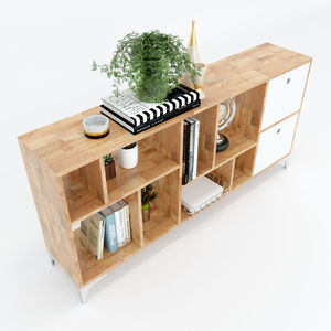 <b>Modern</b> Rubber Wood Decorative <b>Shelf</b> 150x30x72cm KTB68064 - Product Image 3