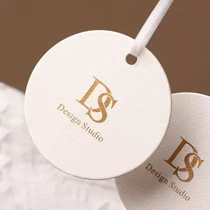 Luxury Recycled Clothing Product Embossed Custom Printing Hang Tag Special Paper Brand Name Hangtags For Clothing Own Logo