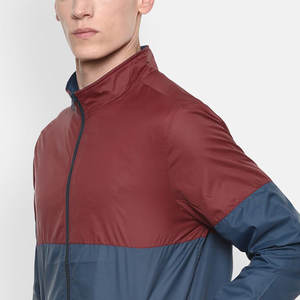 Meilleur tissu fait en polyester couleur bloquée hommes vestes col montant élégant couleur bloquée hommes vestes - Product Image 5