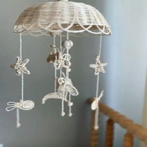 ราคาที่ดีที่สุดสำหรับตกแต่งห้องเด็กเปลแขวนหวายสำหรับทารกแรกเกิดเปลเด็กเคลื่อนที่แบบหลายรูปแบบแปลกใหม่ทำด้วยมือ - Product Image 4