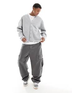 Sudadera con capucha para hombre, jersey de calle, cuello de botón medio lleno, forro polar térmico con capucha bordado, estilo inflado de algodón 100% - Product Image 2