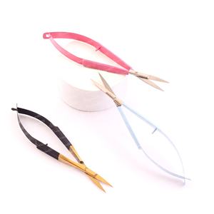 Ciseaux à ressort d'extension de cils de marque privée les plus vendus en acier inoxydable avec emballage de boîte de carte 1 pièce - Product Image 2