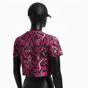 T-shirt court pour femme, mode féminine, tissu polyester et élasthanne de haute qualité, respirant, logo par sublimation, t-shirt court en coton pour femme - Product Image 5