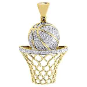 สร้อยคอจี้เงินแท้ชุบทองคำขาวประดับเพชรโมอิสซาไนต์ สไตล์ฮิปฮอปสปอร์ตสำหรับผู้หญิง - Product Image 1