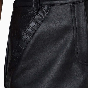 Shorts Mini de Cuero Genuino al por Mayor, Ropa de Moda para Exteriores, Faldas de Cuero para Mujer de Talla Grande, Ropa de Moda, Falda para Mujer - Product Image 3