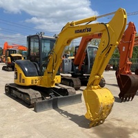 Excavatrice compacte sur chenilles Komatsu PC55MR-2 d'occasion de 5,5 tonnes pour la construction et l'aménagement paysager