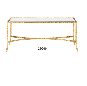 Forme personnalisée Meilleure conception Support en fer noir Table console ronde en aluminium - Product Image 3