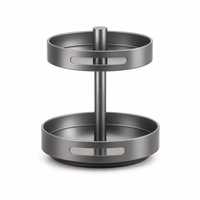 Étagère à épices en aluminium spatial, à un ou deux niveaux, organisateur de cuisine gris bronze pour pots et bouteilles d'assaisonnements