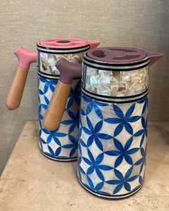 Tetera de nácar de estilo árabe de lujo, tetera con incrustaciones de concha para té, café y agua, - Product Image 6