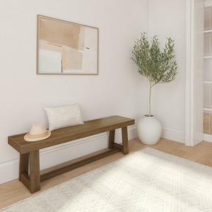 Rustic <b>wood</b> <b>bench</b> seat for living room bedroom decor natural hardwood <b>benches</b> lowest price - Product Image 5