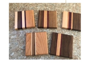 New Arrival Classic Eco-Friendly Wood <b>Coaster</b> <b>Set</b> of 4 Pcs with Custom Color and Shape - Product Image 2