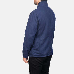 Chaqueta de Lana para Hombre Thomas, Azul, Estilo Casual de Invierno, Cuello Alto, Cierre de Cremallera Impermeable, Bordado Técnico, Tallas XS-XL - Product Image 5