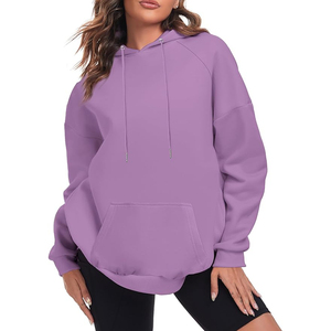 Sweats à capuche streetwear pour femmes, meilleure qualité, coton/fibre de bambou, tissé, confortable, manches longues, hiver, automne, broderie sur le devant - Product Image 5