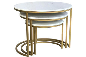 Mesa clásica para hogar, Hotel, restaurante, sala de estar, muebles, decoración, Color negro, mesas de centro de mármol con forma redonda elegante - Product Image 3