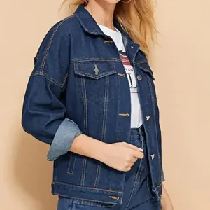 Trendy Women <b>Denim</b> <b>Jacket</b> Comfortable Lightweight Outerwear With Stylish Fit for Casual Everyday and Travel Wear - Product Image 2