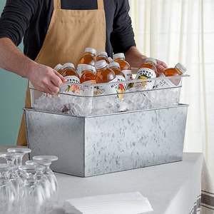 Enfriador de vino de acero inoxidable, Cubo de champán con mango medio, bañera de bebida de Metal para Bar, fiesta - Product Image 3