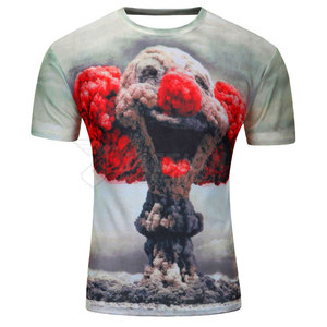 Camiseta de sublimación de algodón 100% de último diseño para hombre, ropa informal, camisetas de sublimación impresas de ajuste holgado de Color personalizado - Product Image 1