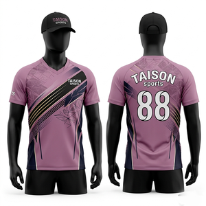 เสื้อแบดมินตันพรีเมียม 150 GSM โพลีเอสเตอร์ สำหรับผู้ชาย สีน้ำเงิน เขียว ส้ม ลายเรขาคณิต แบบซับลิเมชั่น สกรีนโลโก้ได้ - Product Image 2