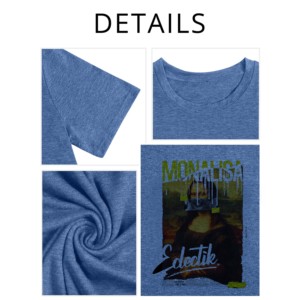 Último estilo Casual de gran tamaño liso transpirable ropa de verano Camisetas de manga corta mujeres de gran tamaño señoras camisa Tops camisetas para niña - Product Image 4