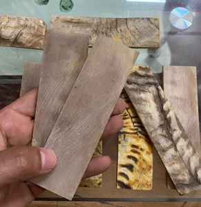 Escala de cuchillo de acero al carbono natural de la mejor calidad al por mayor Placa de cuerno de oveja con escala de cuerno de carnero diseño sin pulir - Product Image 3