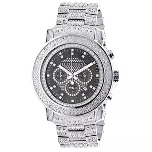 Montre Unisexe Luxurman Surdimensionnée avec Diamants Moissanite 2 carats, Style Escalade en Céramique et Cristal, Bijou Hip Hop Tendance à Quartz - Product Image 4
