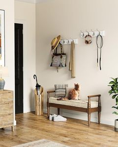 White <b>Wall</b>-Mounted Coat Rack With <b>Hooks</b> <b>for</b> Hanging Coats and Hats Coat <b>Hook</b> <b>Wall</b> Hangers <b>for</b> Clothing Storage - Product Image 2