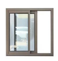 Ventanas Corredizas de Alta Seguridad, Modernas, Exteriores, Pequeñas, Horizontales, de Aleación de Aluminio, Doble Acristalamiento, Anticorrosivas y Resistentes al Viento