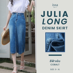JULIA กระโปรงผ้ายีนส์เอวสูงลำลองแบบสมาร์ทของผู้หญิงเสื้อเบลาส์ไซส์ใหญ่พิเศษสำหรับฤดูใบไม้ร่วงหรูหรา - Product Image 2