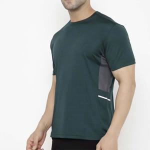 เสื้อยืดเล่นกีฬาของผู้ชายมีสไตล์ทนทานโลโก้สีแห้งเร็วระบายอากาศได้ดีผ้าโพลีเอสเตอร์/ ผ้าฝ้าย - Product Image 3