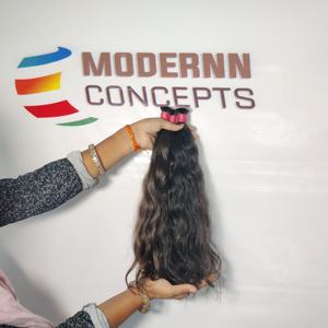 Vente en gros d'extensions de cheveux 100% vierges vietnamiennes naturelles en vrac non transformées fournisseur d'approvisionnement de temple de cheveux humains indiens droits - Product Image 6