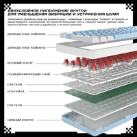 Interrupteur silencieux 2.4G sans fil rvb rétro-éclairé Tkl 80% clavier mécanique de jeu avec joint remplaçable à chaud disposition russe pour ordinateur portable