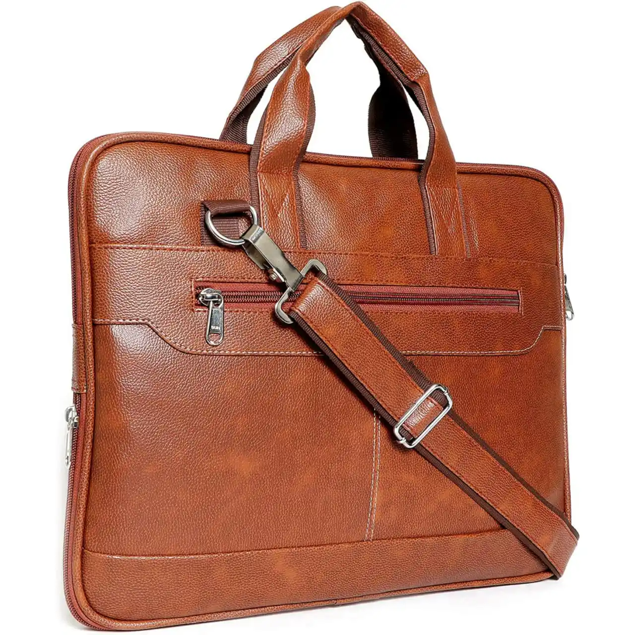 Men's carry-on document leather bag Vintage cross-body handbag Leather sling briefcase Laptop case Men's business bag