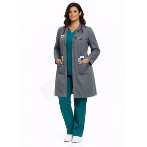 Bata de Laboratorio Médica para Hospital, Uniforme Profesional, Ropa de Trabajo de Lona, Proveedor Personalizado - Product Image 1