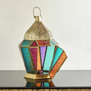 Linterna de aluminio para tumbas con motivo de hojas, colores personalizados, decoración interior y exterior para el hogar y el jardín, diseño clásico relámpago - Product Image 3