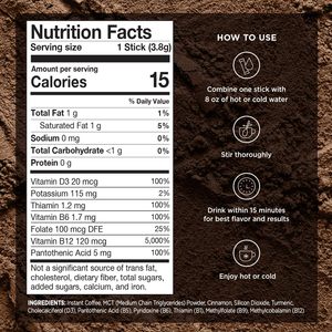 VitaCup Genius Instant Coffee Packets, Increase Energy & Focus, Keto Coffee, Serve Hot or Cold Brew Single Serve Sticks, 24 Ct - Product Image 6