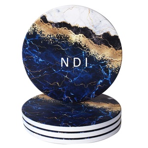 Modern Design <b>Marble</b> Tea Coaster Set Hot Selling Rounded Shape Decorative Mats & Pads for Tea Coffee Beer <b>Mugs</b> - Product Image 4