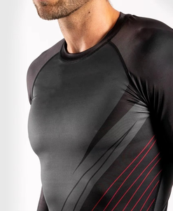 Unisex Custom Sublimated Compression Gym Shirts Long Sleeve <b>BJJ</b> <b>Rashguard</b> MMA with Custom Logo Fabric long Sleeves - Product Image 4