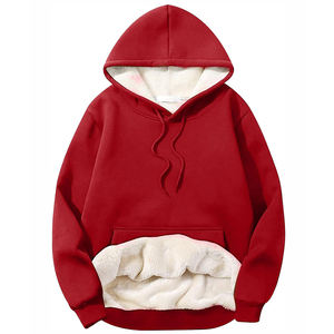 2024 Oversized Plain 100% Cotton Hoodies Cheap Hooded <b>Sweatshirts</b> with Hood Pullover <b>Fleece</b> <b>Lined</b> Hoodie - Product Image 1