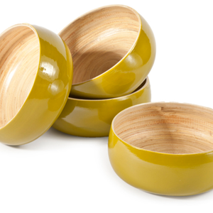 Usine en gros écologique filé bambou grand saladier 100% sans danger pour les aliments normes européennes faites à la main du Vietnam - Product Image 5