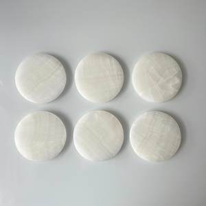 Juego de Posavasos de Ónix Blanco Natural, Posavasos de Piedra de Lujo, Decoración Moderna para Mesa - Product Image 6