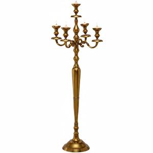 Nouveauté : candélabre en métal à 5 bras, couleur noir brillant, pour décoration de mariage, fête de Noël, candélabre de sol - Product Image 6