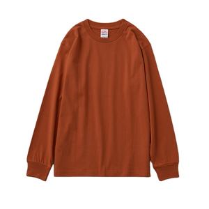 24 couleurs 210 Gsm 17s 100% coton pour hommes à manches longues unisexe basique col rond personnalisé blanc T-shirt uni pour hommes - Product Image 2