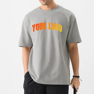 Camiseta extragrande de alta calidad para hombre, tejido de algodón pesado con estampado personalizado, estilo callejero con hombros caídos - Product Image 1