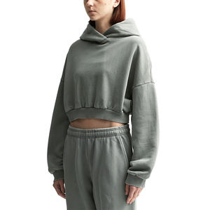 Sudadera con Capucha para Mujer, Personalizada con Logotipo en la Parte Delantera, Holgada, de Color Sólido, Informal, de Manga Larga, con Bolsillo, de Secado Rápido - Product Image 2