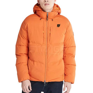 Plus Size Hooded Canvas <b>Men</b> Puffer Winter <b>Jacket</b> Streetwear Eco-Friendly <b>Lightweight</b> Front Logo <b>Jacket</b> <b>for</b> <b>Men</b> - Product Image 2