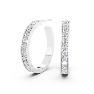 Boucles d'oreilles plaquées or blanc haut de gamme pour femmes personnalisé multi-taille luxe synthétique cultivé en laboratoire diamants taille brillant bijoux fins - Product Image 2