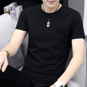 Men High Quality Cotton Knitted Breathable Custom Wholesale T-<b>shirts</b> Quick Dry with Rounded Neck 180 GSM T-<b>Shirt</b> for Men - Product Image 6