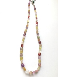 สร้อยคออัญมณีธรรมชาติทรงวงรีเรียบทัวร์มาลีนหลายแบบสำหรับการทำเครื่องประดับที่ดี - Product Image 3