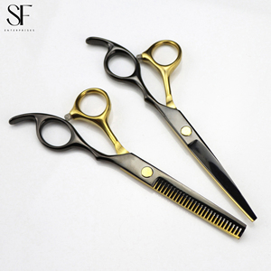 OEM Lightweight Black and Blue 6.0 Inch Hairdressing Scissors <b>Barber</b> Hair Cutting Kit - Product Image 6